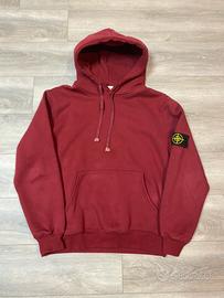 Felpa rossa clearance stone island