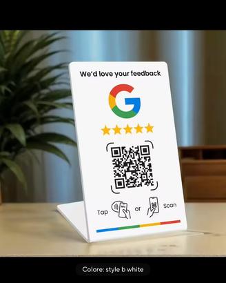 QR programmabile NFC Recensioni Google