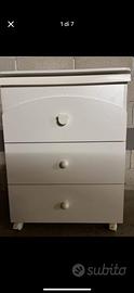 Bagnetto mobile fasciatoio cassettiera Nora Prenat