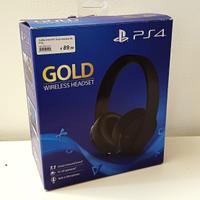 Gold Wireless Cuffie Gaming Headset PS4 Playstatio