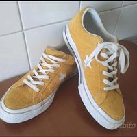 converse all star 38 donna camoscio giallo