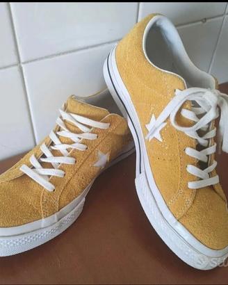 converse all star 38 donna camoscio giallo
