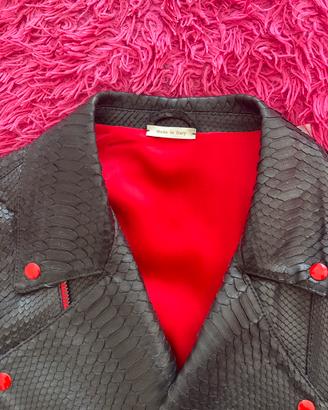Giacca in pelle di pitone africano