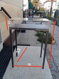 Espositore teca con tavolo