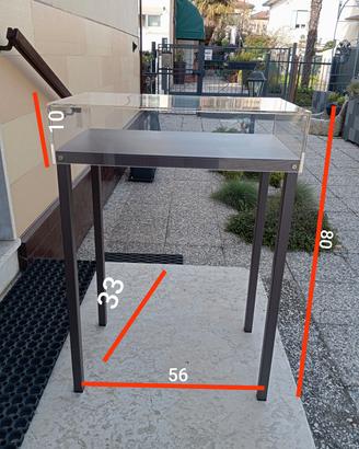 Espositore teca con tavolo