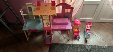 Casa gioco per barbie + vespa gelateria e carrozza