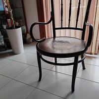 sedia vintage  Thonet  originale legno curvato
