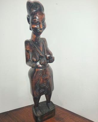 statua etnica in ebano 