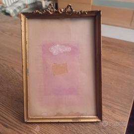 Vecchia cornice portafoto in legno REPRAHN