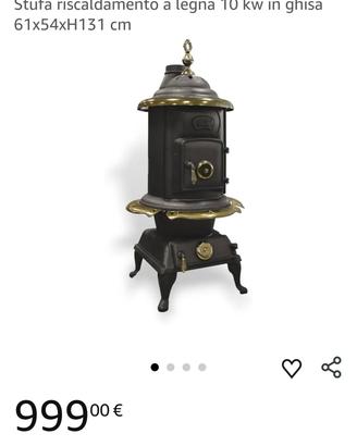 stufa confort stove 10 kW legna 