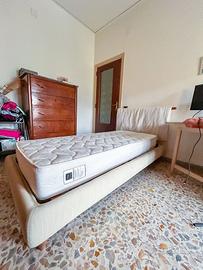 letto  sommier tappezzato