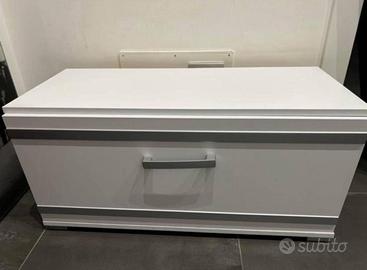 Scarpiera in legno bianco