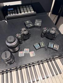 2 Panasonic Lumix G6 + Accessori + Obiettivi