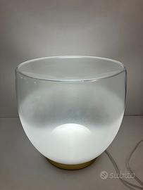 TOP LIGHT - Lampada tavolo Led oro/vetro satinato