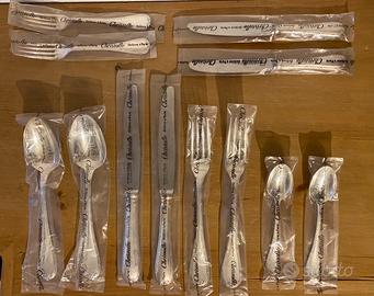 2 coperti completi Christofle nuovi mod.Rubans