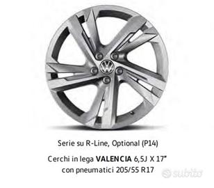 4 cerchi R-LINE Volkswagen 17 pollici