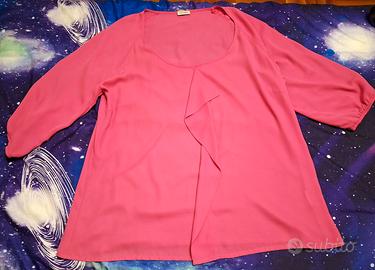 BLUSA MAGLIA FIORELLA RUBINO Mis. XL Fucsia Usata