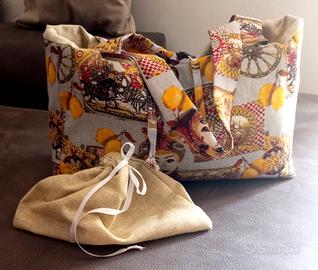 borsa bauletto con sacca 