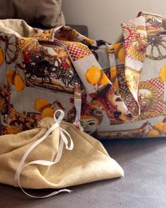 borsa bauletto con sacca 