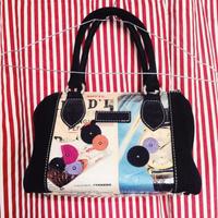 Borsa bauletto Momaboma giornali vintage