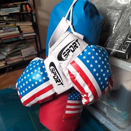 Sacco boxe con guantoni per bambini