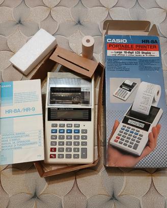 Casio calcolatrice portatile con stampa vintage