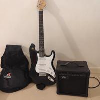 Chitarra elettrica con amplificatore