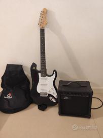 Chitarra elettrica con amplificatore