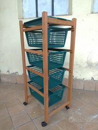 Mobiletto portatutto portaoggetti cassetti plastic