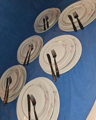 Set piatti, forchette e coltelli