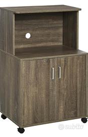 Mobiletto cucina porta microonde con ruote