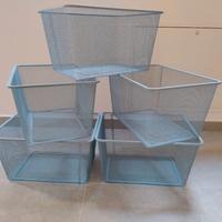 5 contenitore Ikea Trofast, cesta in metallo