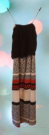 Long dress in pura seta multicolor - Tua Nua