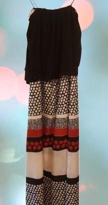 Long dress in pura seta multicolor - Tua Nua