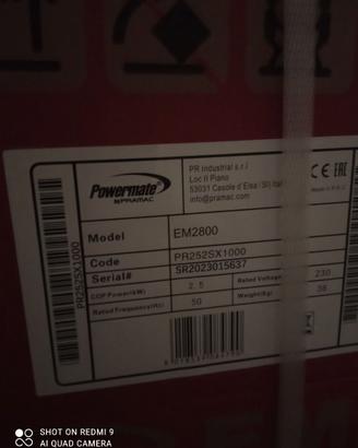 Generatore pramac con avr