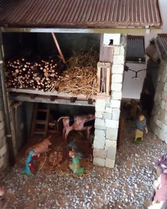 presepe reallizato a mano da appassionato 