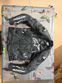 giacca moto 50 alpinestars in pelle techair