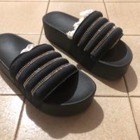 Ciabatte nere brillantini 38 per piante larghe