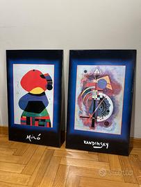 Miró & Kandinsky - Quadri in Latta Laccata Lucida