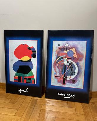 Miró & Kandinsky - Quadri in Latta Laccata Lucida