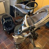 Trio Stokke Xplory e altro passeggino Stokke