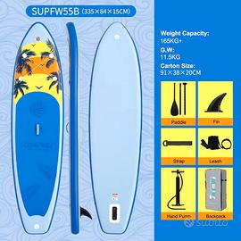 SUP Gonfiabile Funwater 335x84x15 cm Completo Acce