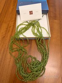 Collana Solara Argenti 8 Fili verde