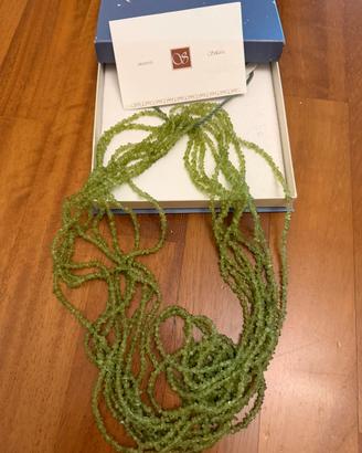 Collana Solara Argenti 8 Fili verde