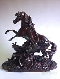 Scultura bronzo 20,6kg Morte di Ippolito Poitevin