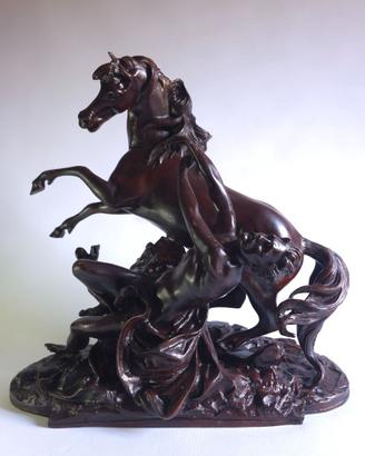 Scultura bronzo 20,6kg Morte di Ippolito Poitevin