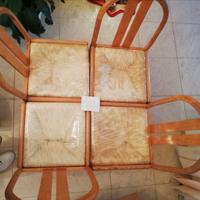 Sedie in legno con seduta in paglia