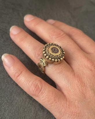 Anello Artigianale in Ottone con Mosaico d Murrina