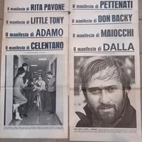MANIFESTI cantanti e complessi  anni 60' orig.