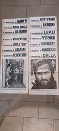 MANIFESTI cantanti e complessi  anni 60' orig.